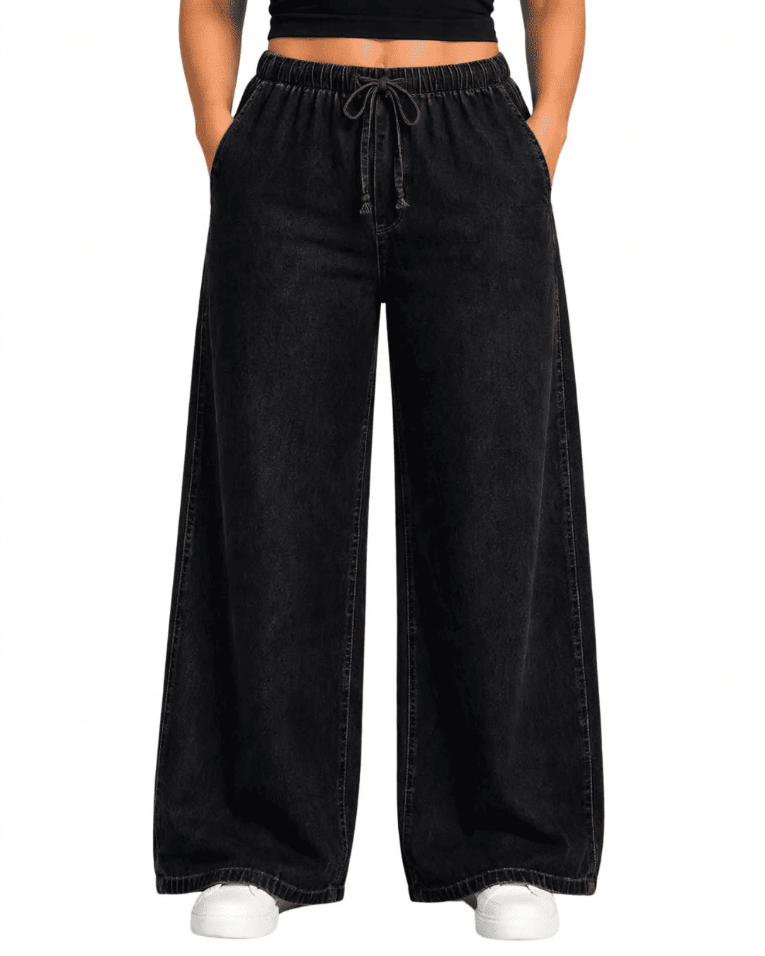 Women Wide Leg Loose Denim Jeans | BEETA