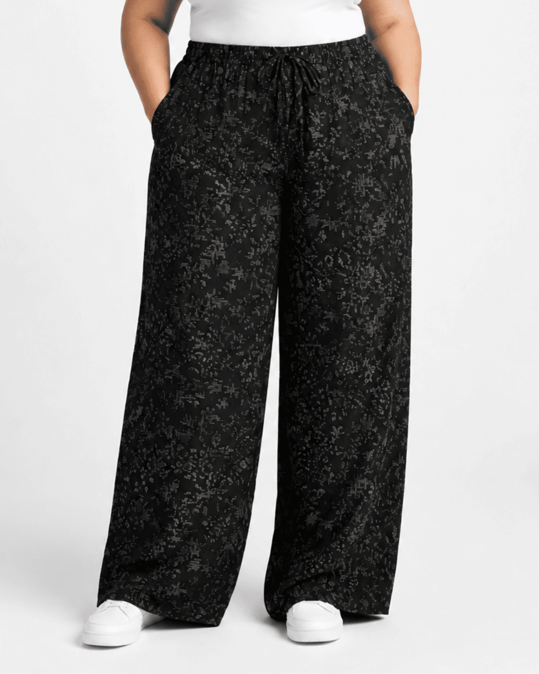 Women Black Solid Wide  Palazzo Pants | WFPP