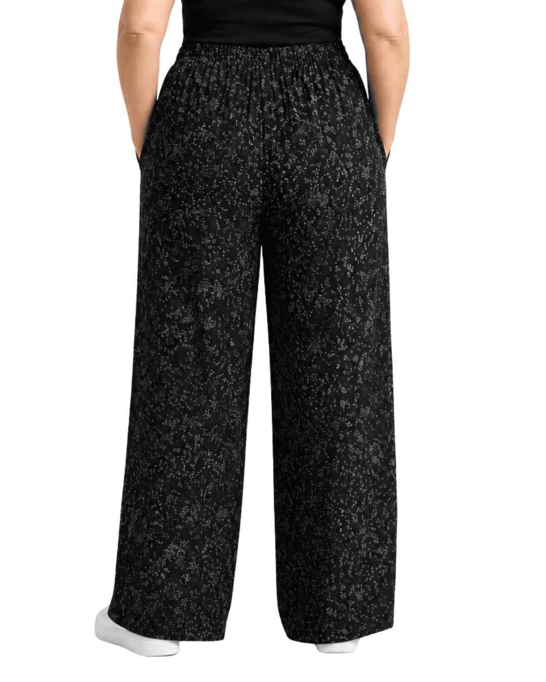 Women Black Solid Wide  Palazzo Pants | WFPP