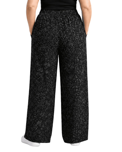 Women Black Solid Wide  Palazzo Pants | WFPP