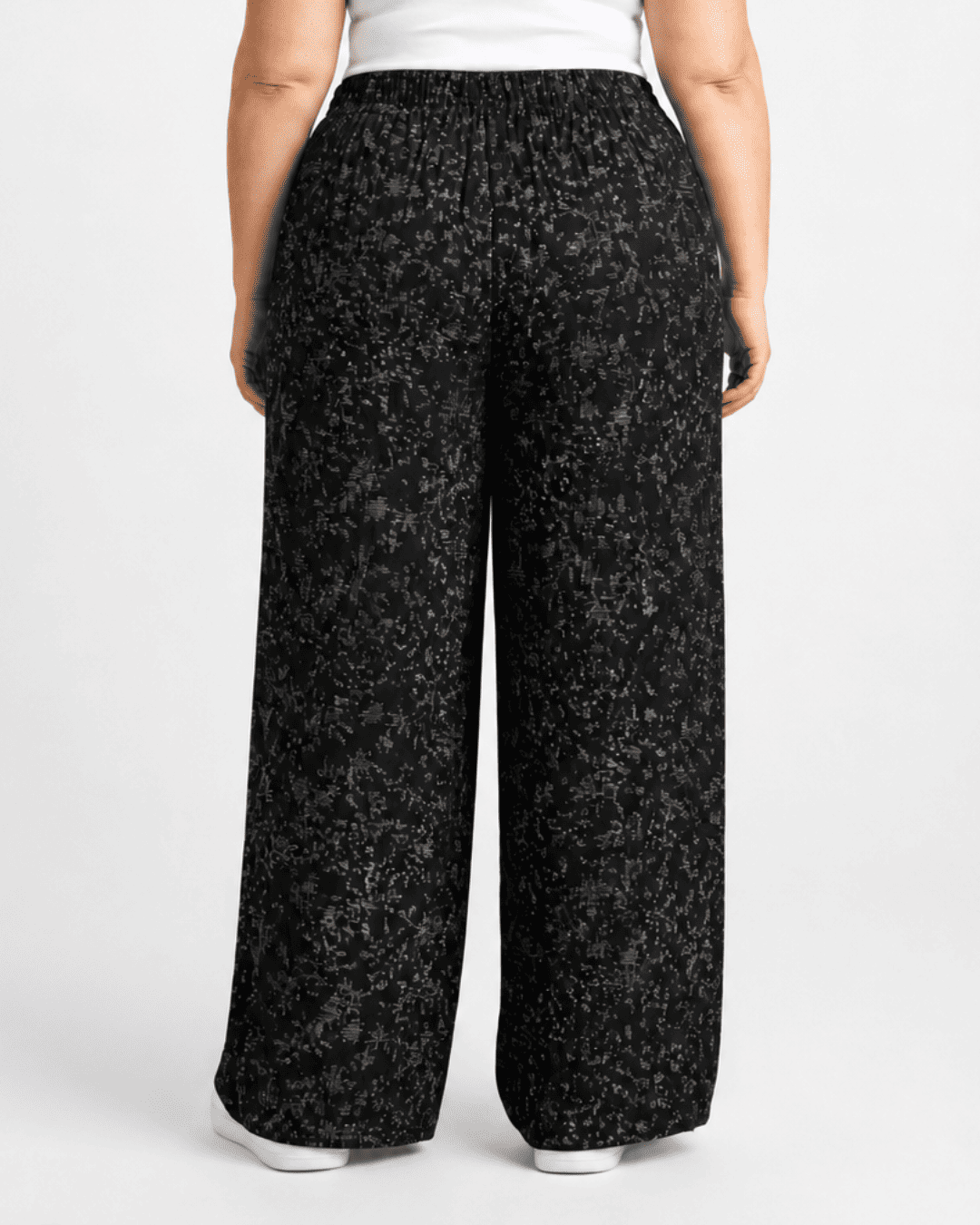 Women Black Solid Wide  Palazzo Pants | WFPP