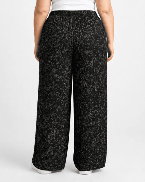 Women Black Solid Wide  Palazzo Pants | WFPP