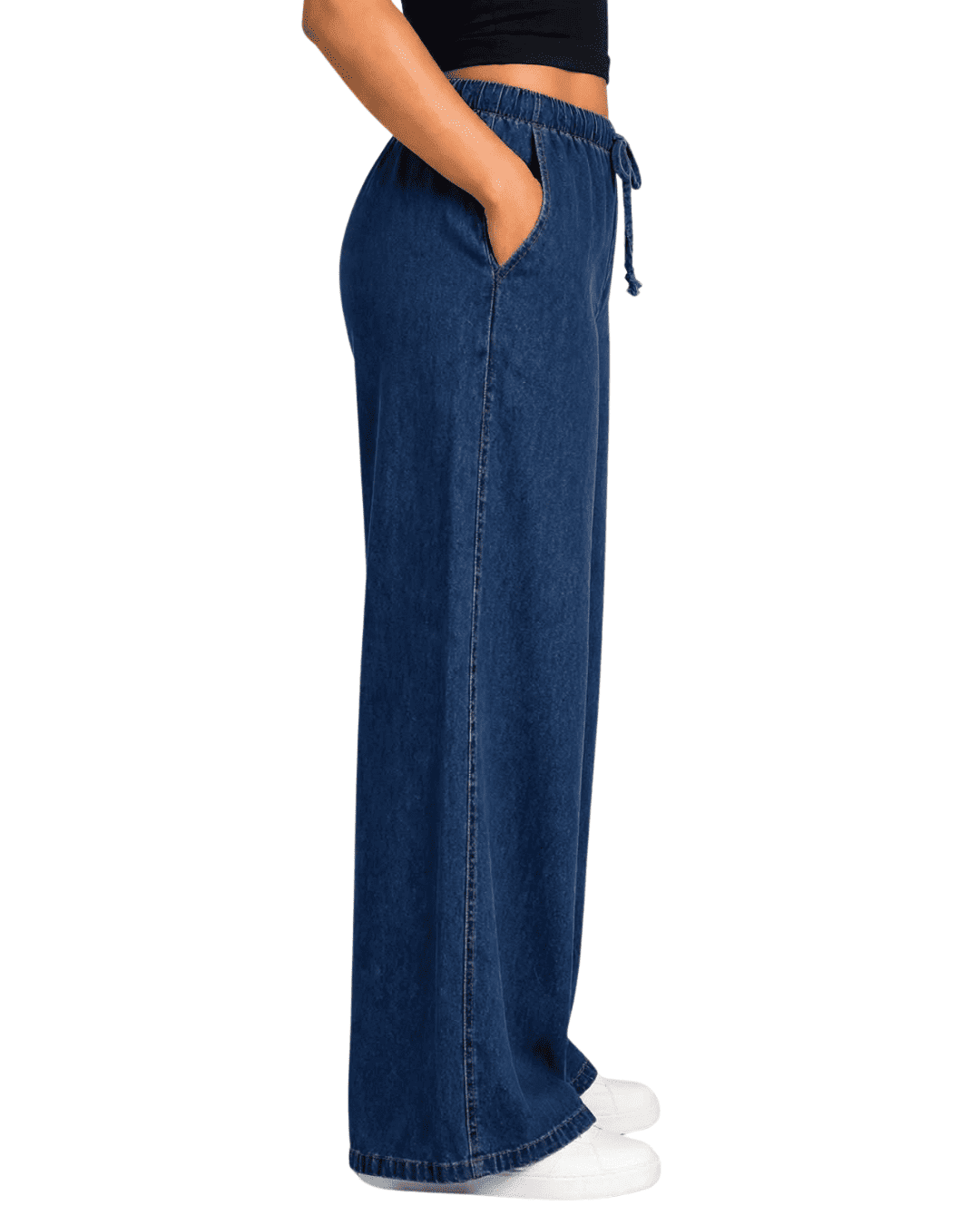 Women Wide Leg Loose Denim Jeans | ZEEBA