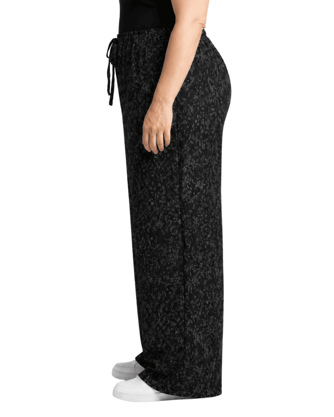 Women Black Solid Wide  Palazzo Pants | WFPP