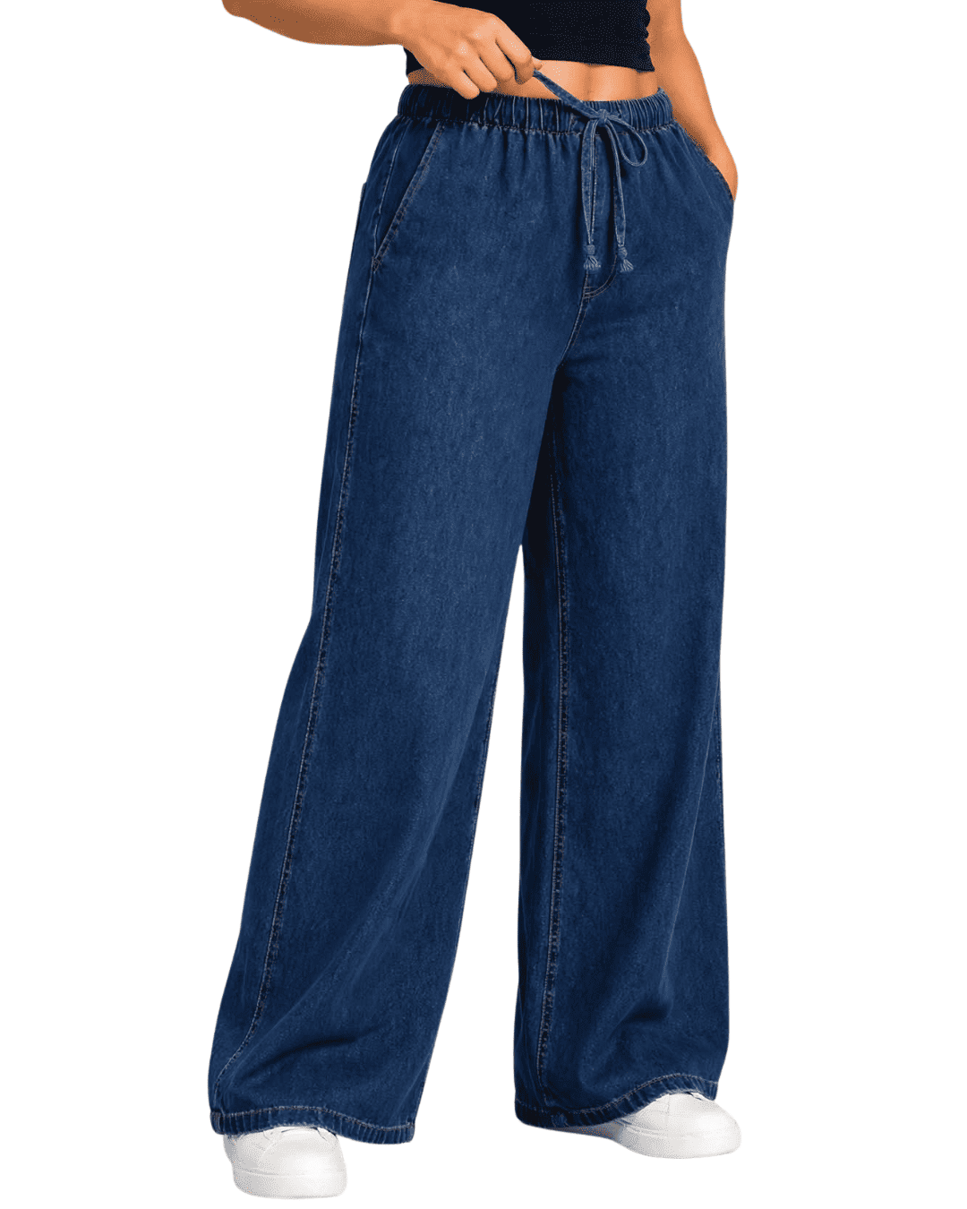 Women Wide Leg Loose Denim Jeans | ZEEBA