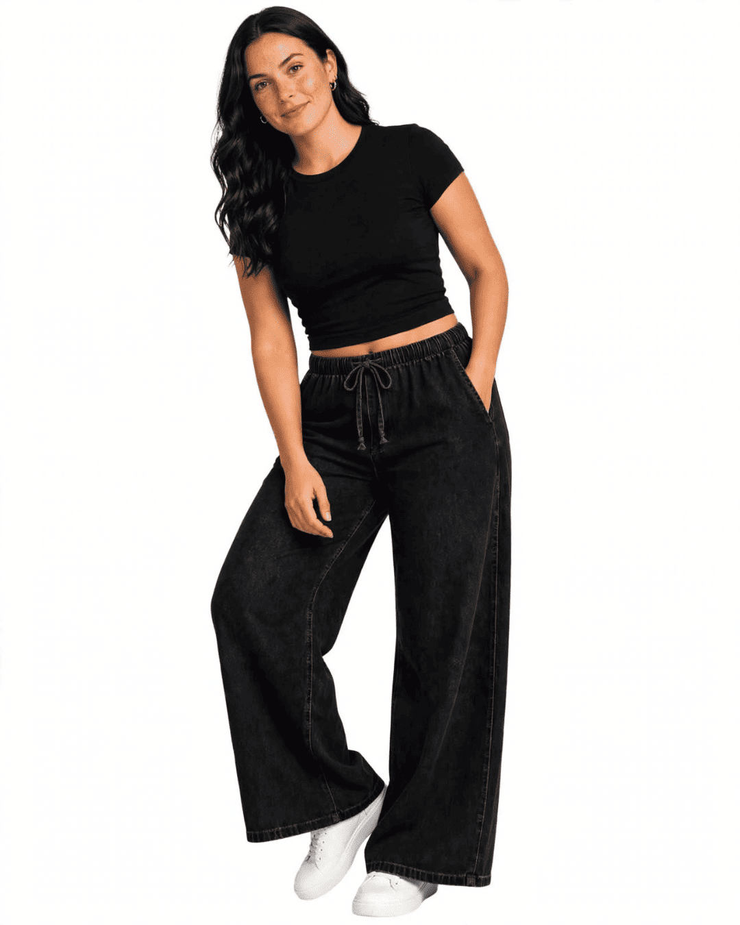 Women Wide Leg Loose Denim Jeans | BEETA