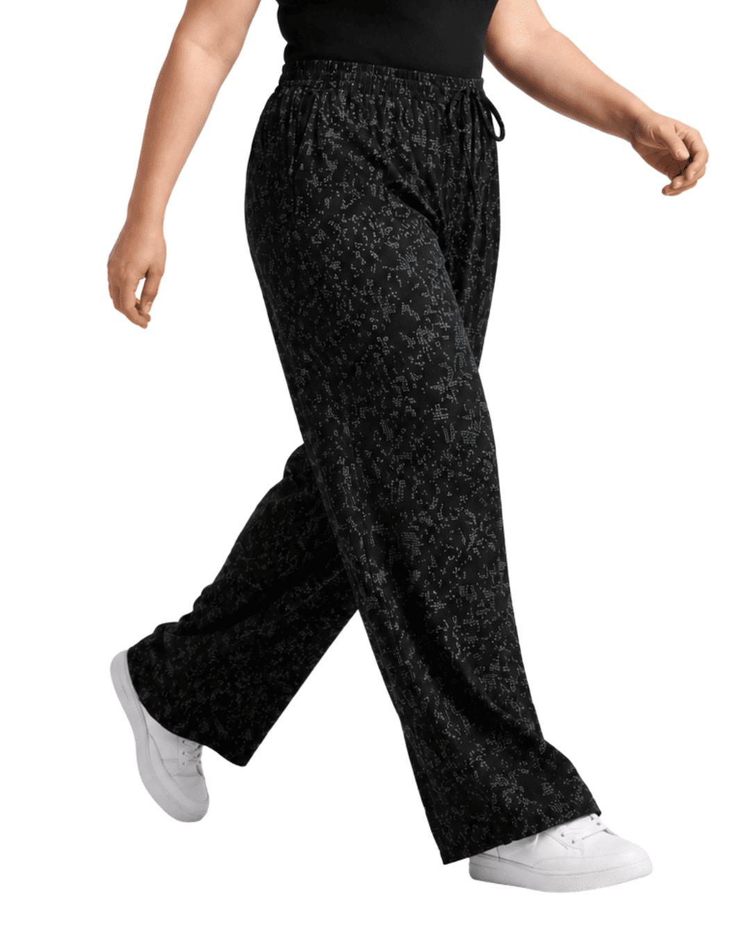 Women Black Solid Wide  Palazzo Pants | WFPP