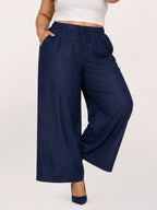 Women Dark Blue Solid  Palazzo Pants | ZENIT