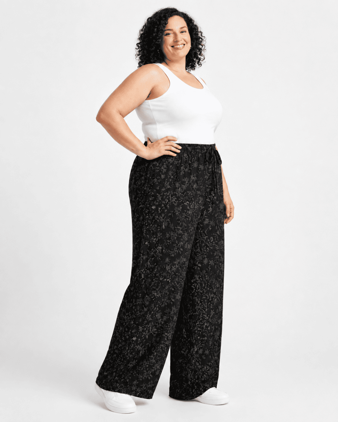 Women Black Solid Wide  Palazzo Pants | WFPP