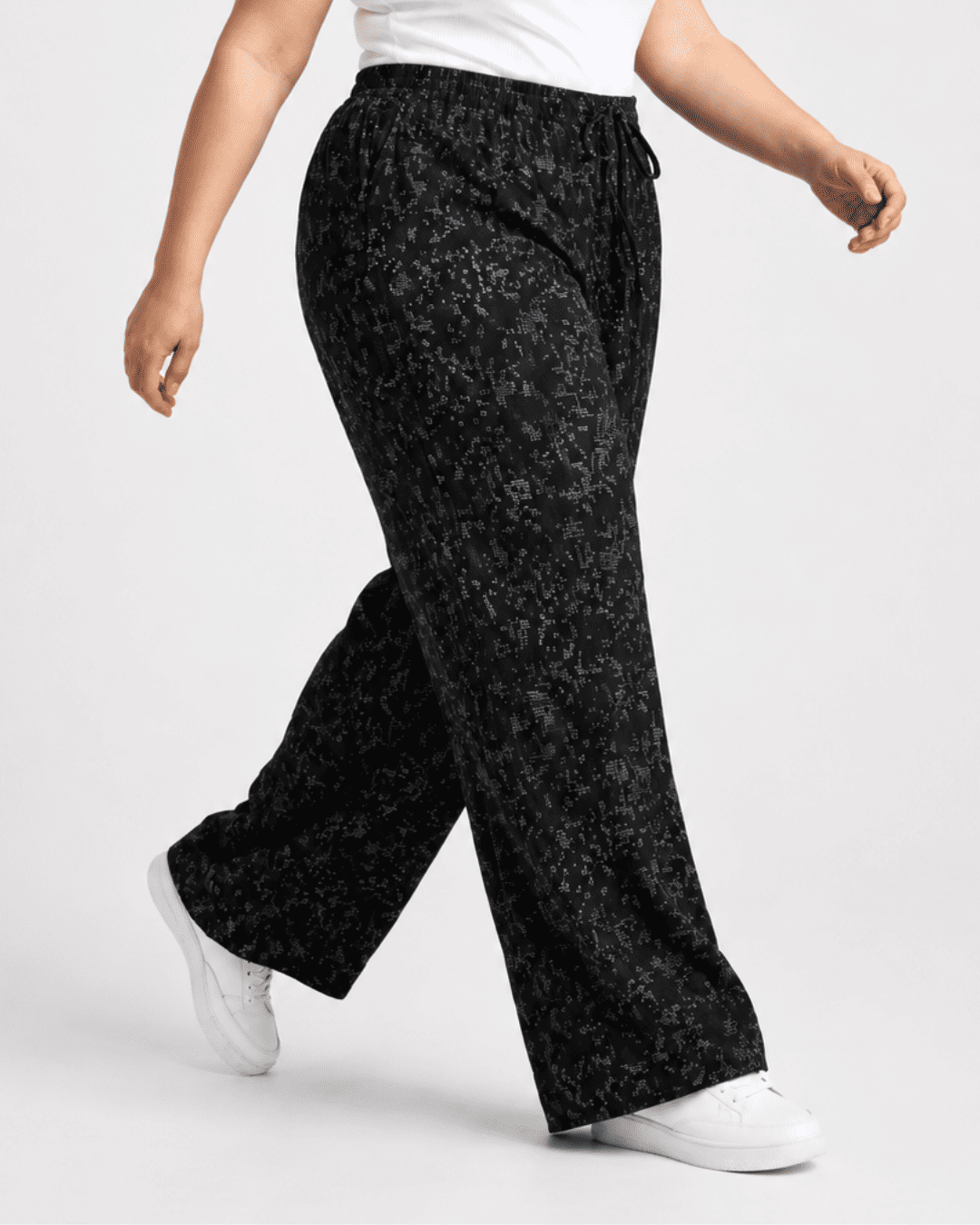 Women Black Solid Wide  Palazzo Pants | WFPP
