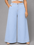 Women Wide Leg Denim Palazzo Jeans | PEARL