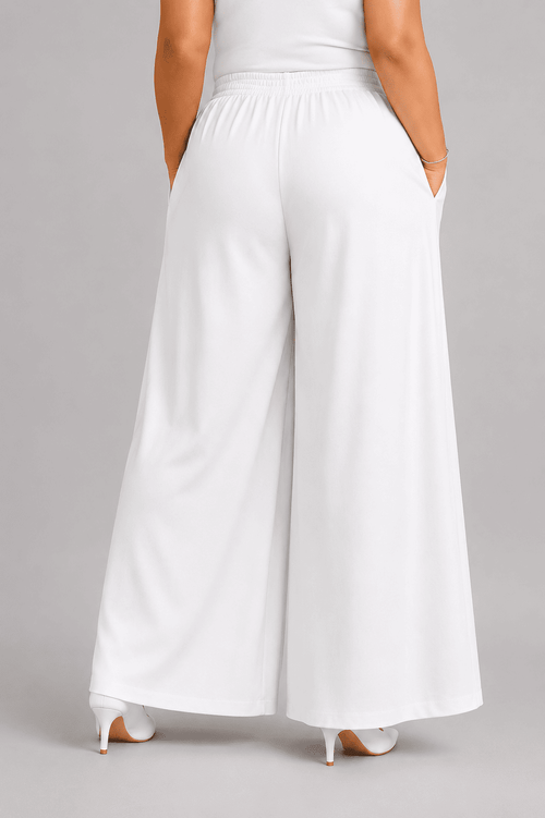 Women Solid Wide Leg Palazzo Pants