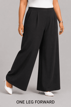 Women Solid Wide Leg Palazzo