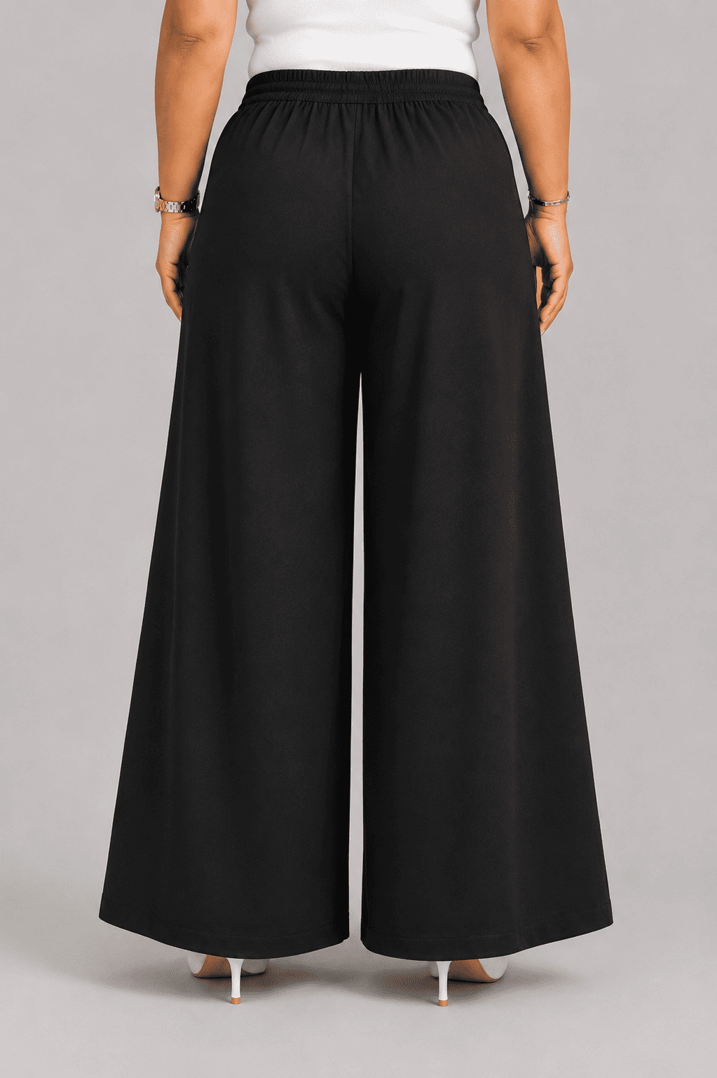 Women Solid Wide Leg Palazzo Pants