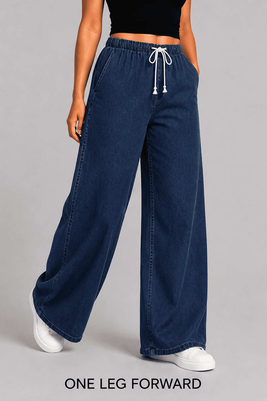 Women Wide Leg Loose Denim Jeans