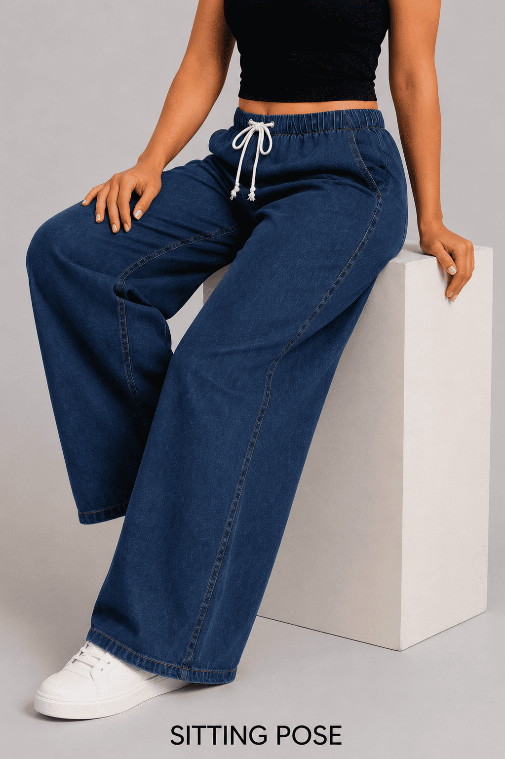 Women Wide Leg Loose Denim Jeans