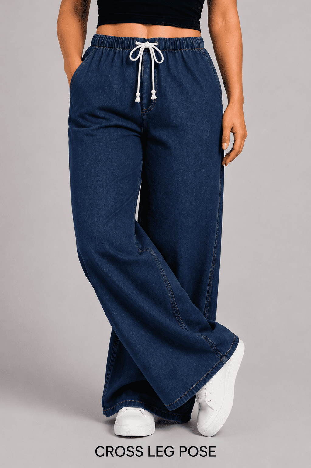 Women Wide Leg Loose Denim Jeans
