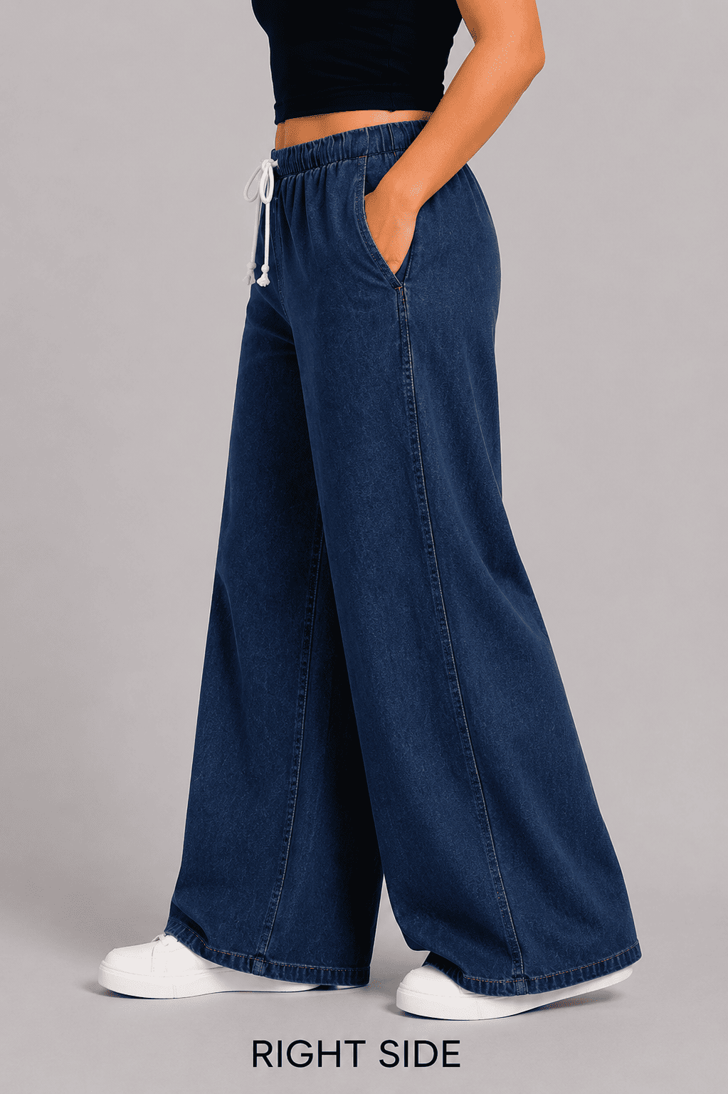 Women Wide Leg Loose Denim Jeans