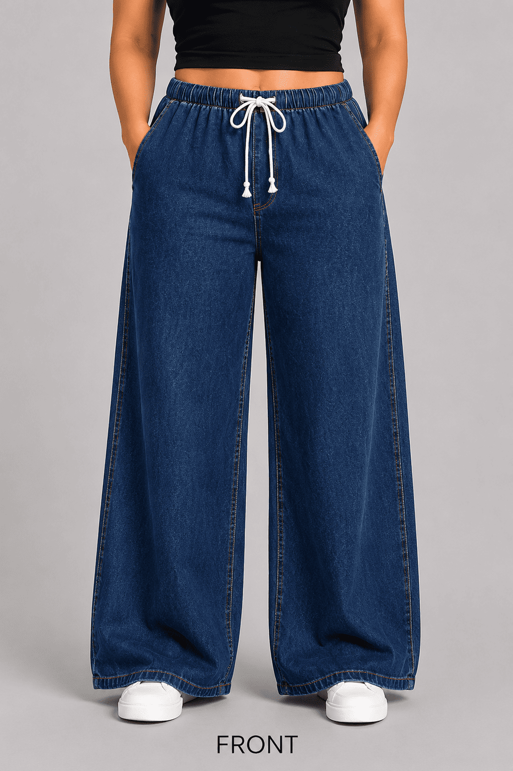 Women Wide Leg Loose Denim Jeans