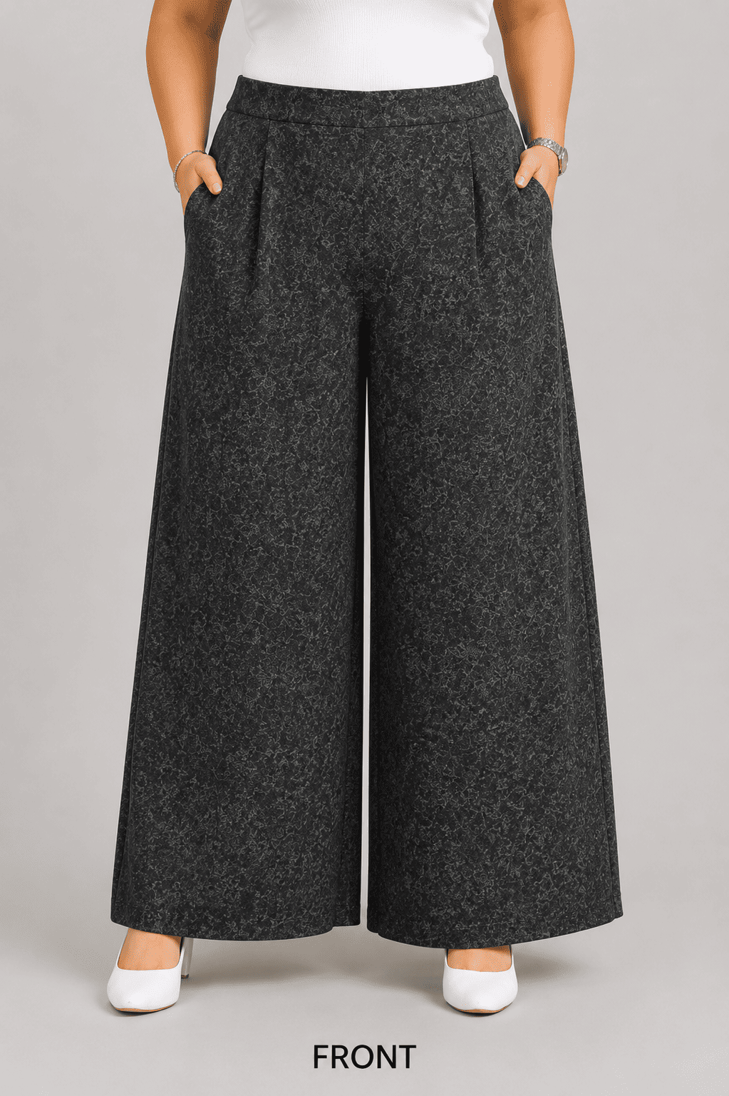 Women Solid Wide Leg Palazzo Pants