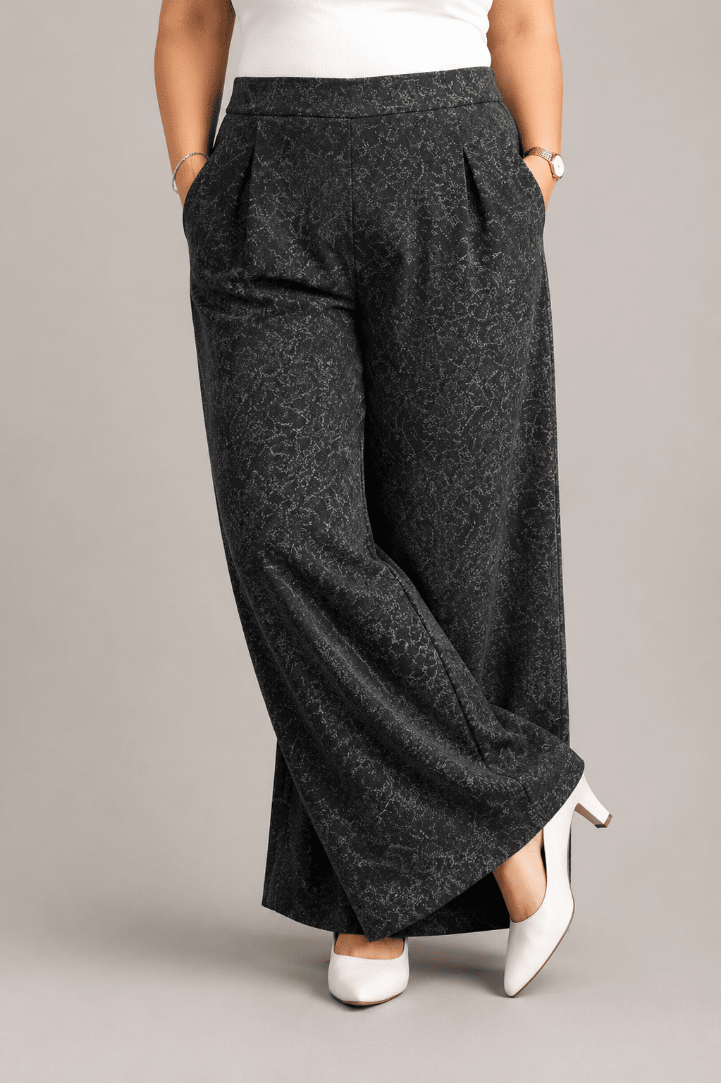 Women Solid Wide Leg Palazzo Pants