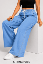Women Wide Leg  Loose Denim Jeans