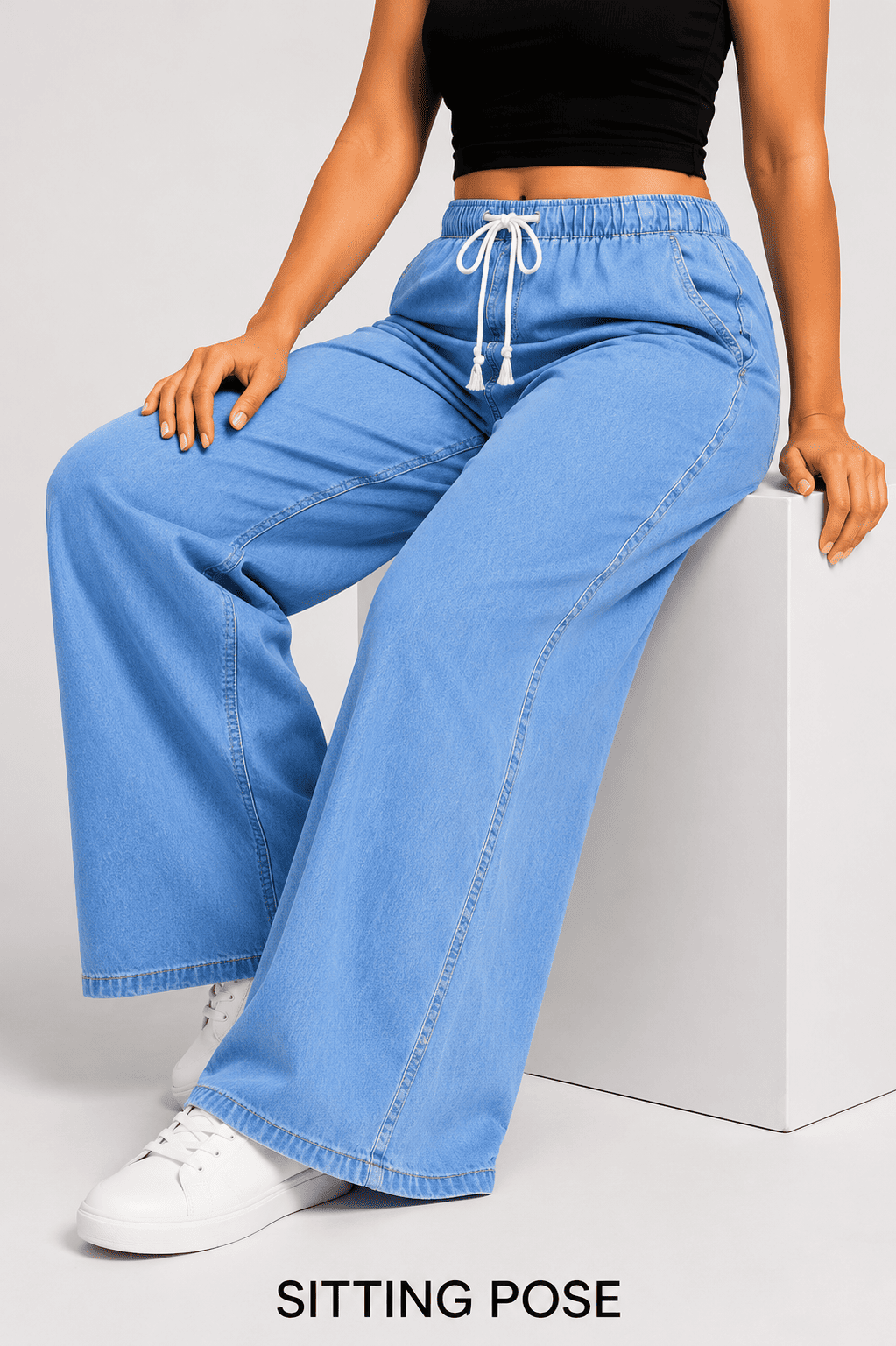 Women Wide Leg  Loose Denim Jeans