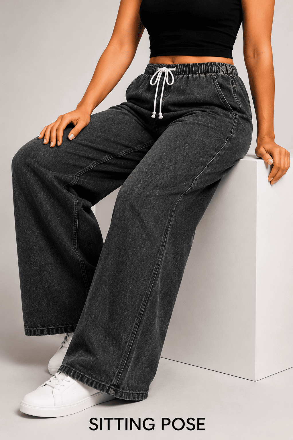 Women Wide Leg Loose Denim Jeans