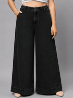 Women Wide Leg Denim Palazzo Jeans