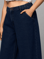 Women Wide Leg Denim Palazzo Jeans