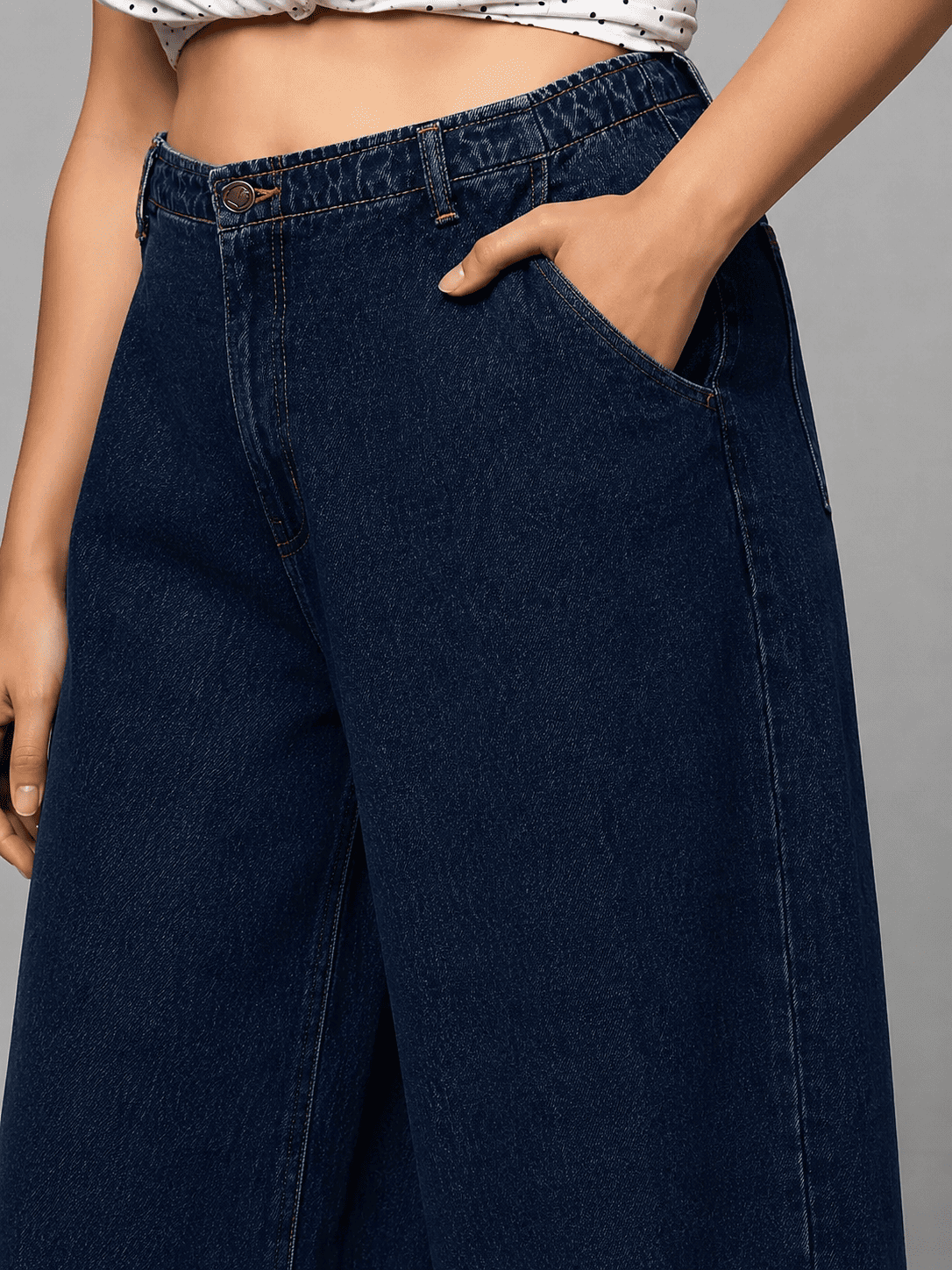 Women Wide Leg Denim Palazzo Jeans