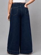 Women Wide Leg Denim Palazzo Jeans