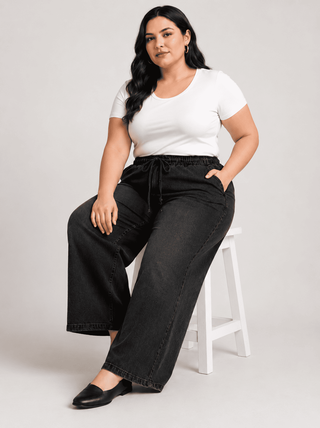 Women Solid Wide Leg Palazzo Pants