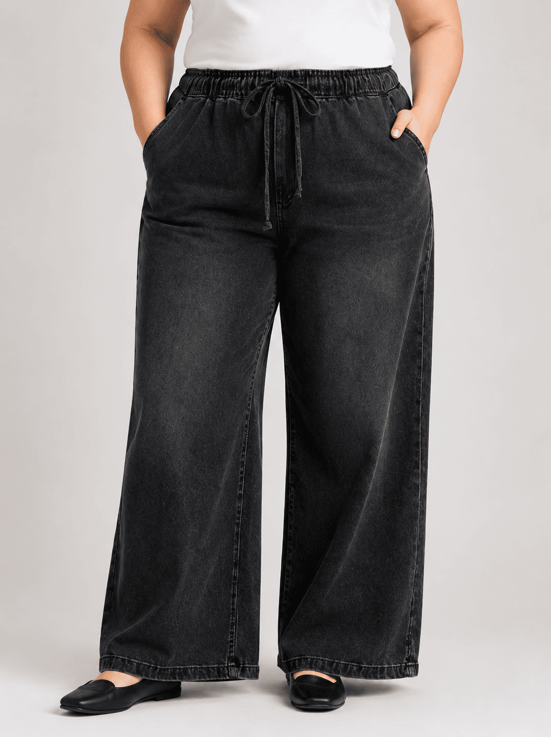 Women Solid Wide Leg Palazzo Pants
