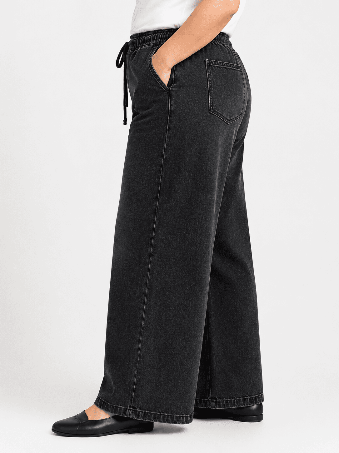 Women Solid Wide Leg Palazzo Pants