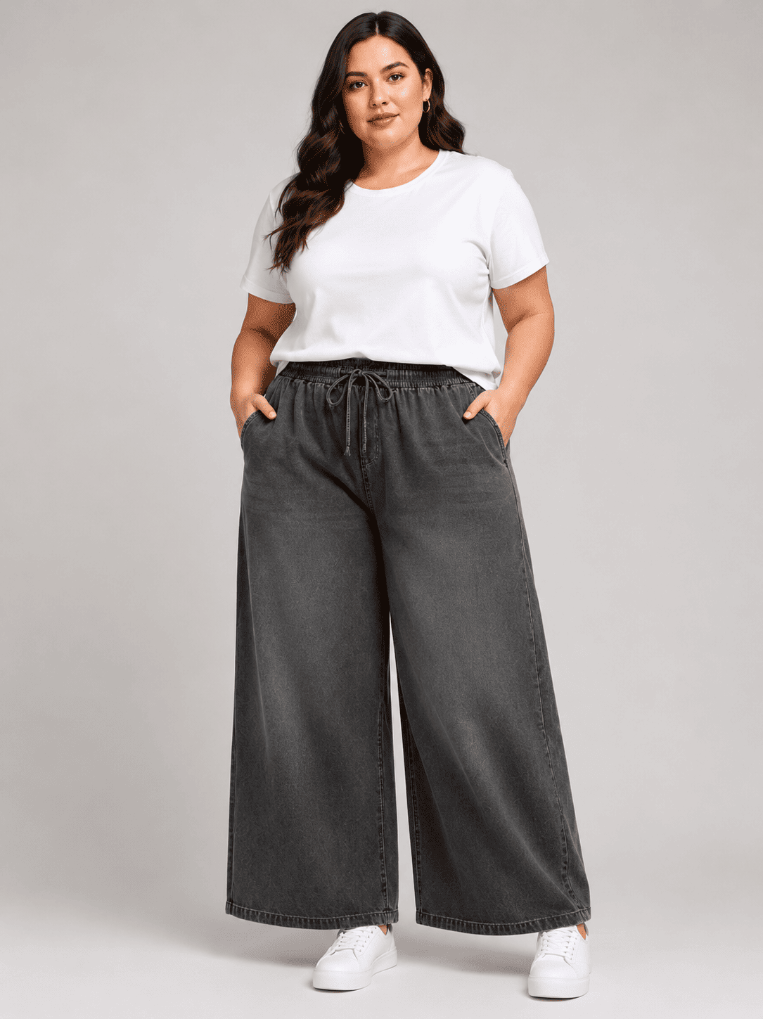Women Solid Wide Leg Palazzo Pants