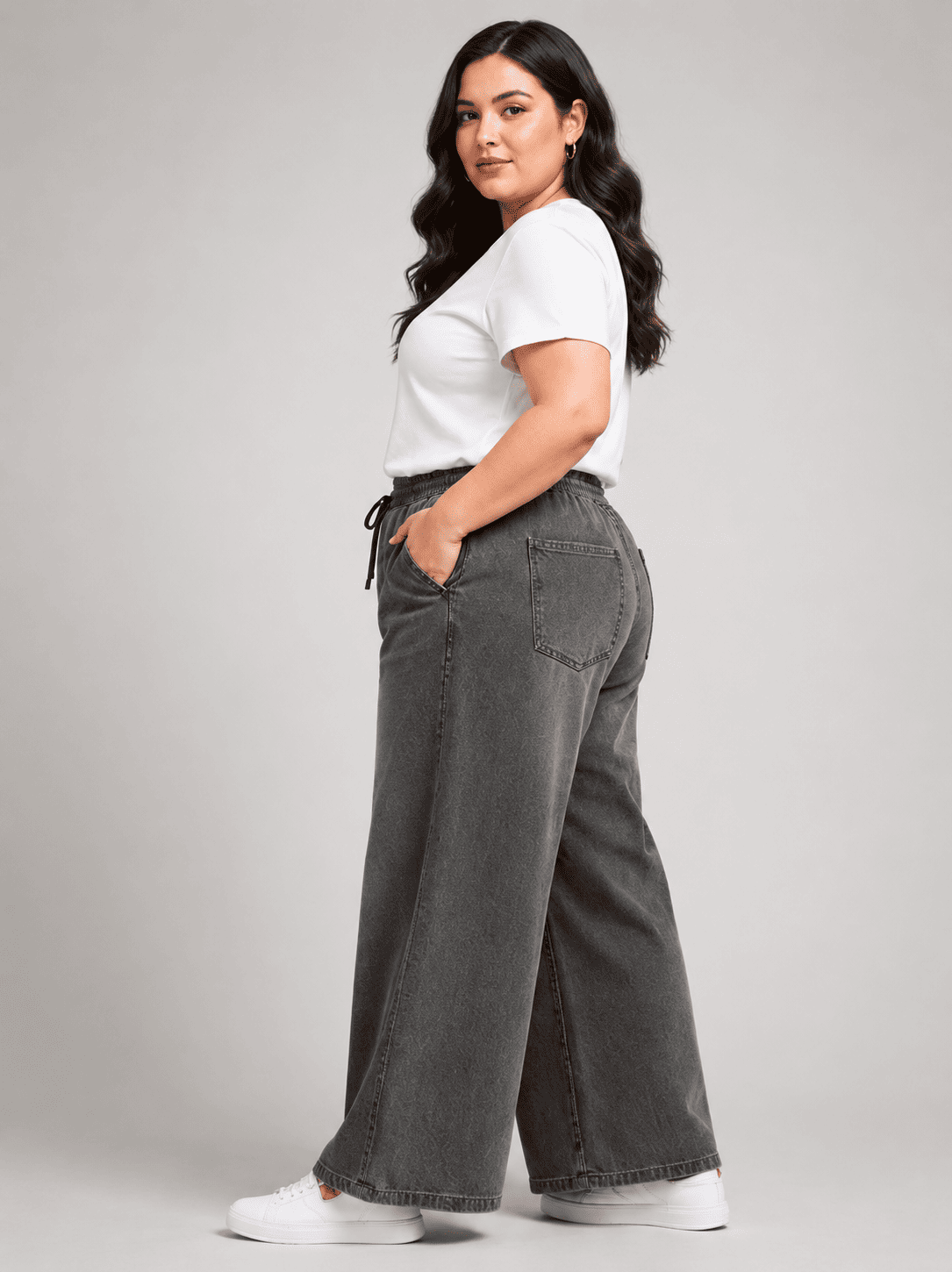 Women Solid Wide Leg Palazzo Pants