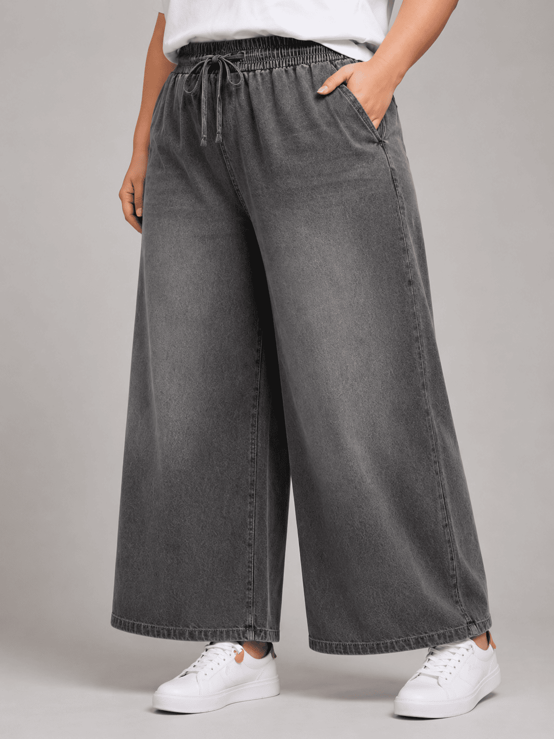 Women Solid Wide Leg Palazzo Pants
