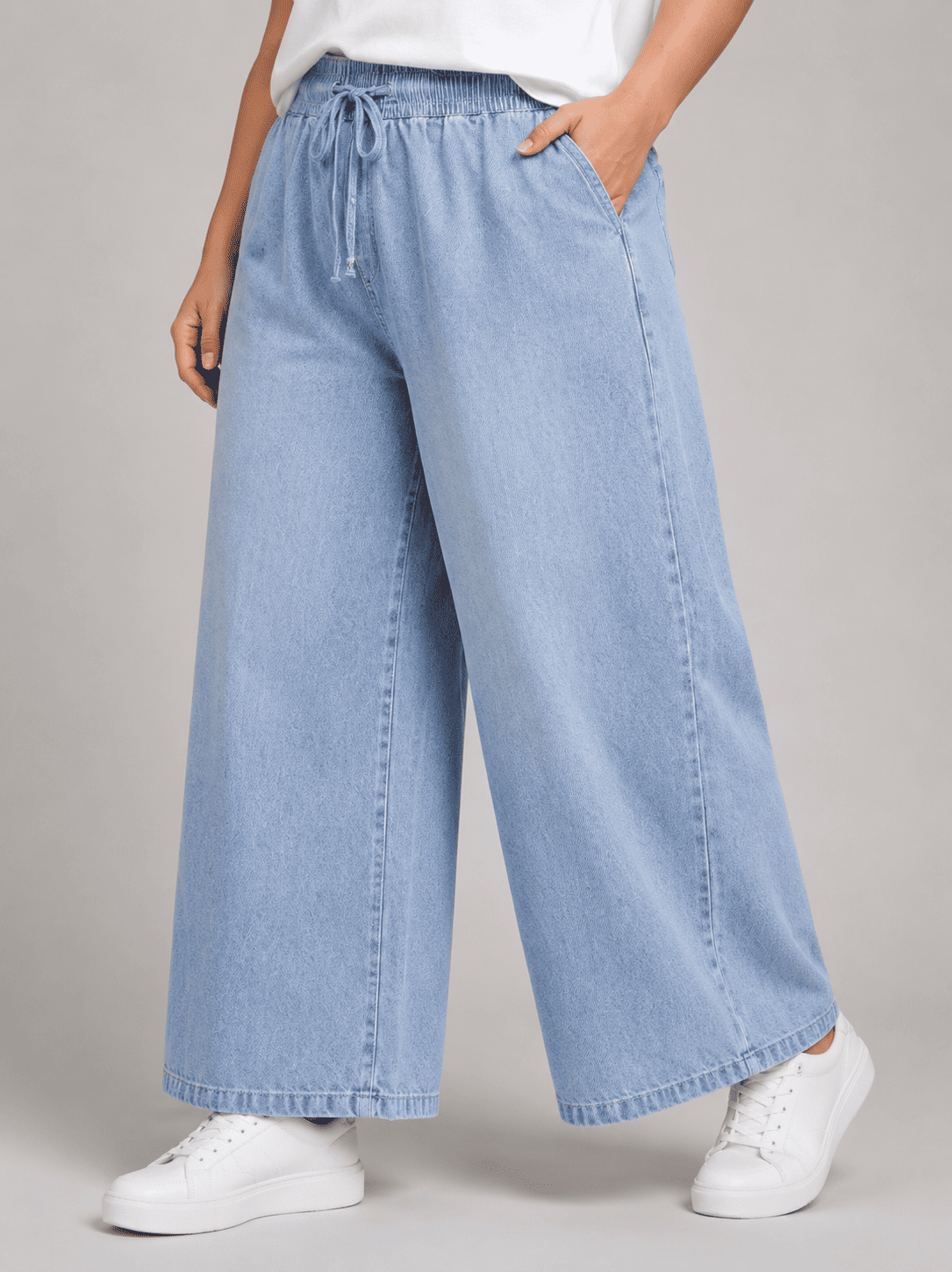 Women Solid Wide Leg Palazzo Pants