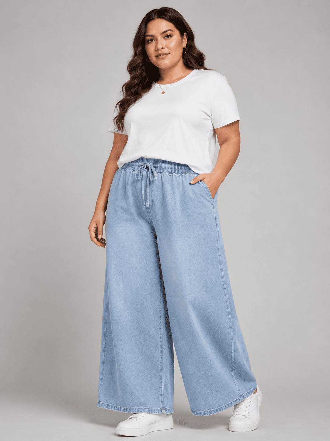 Women Solid Wide Leg Palazzo Pants