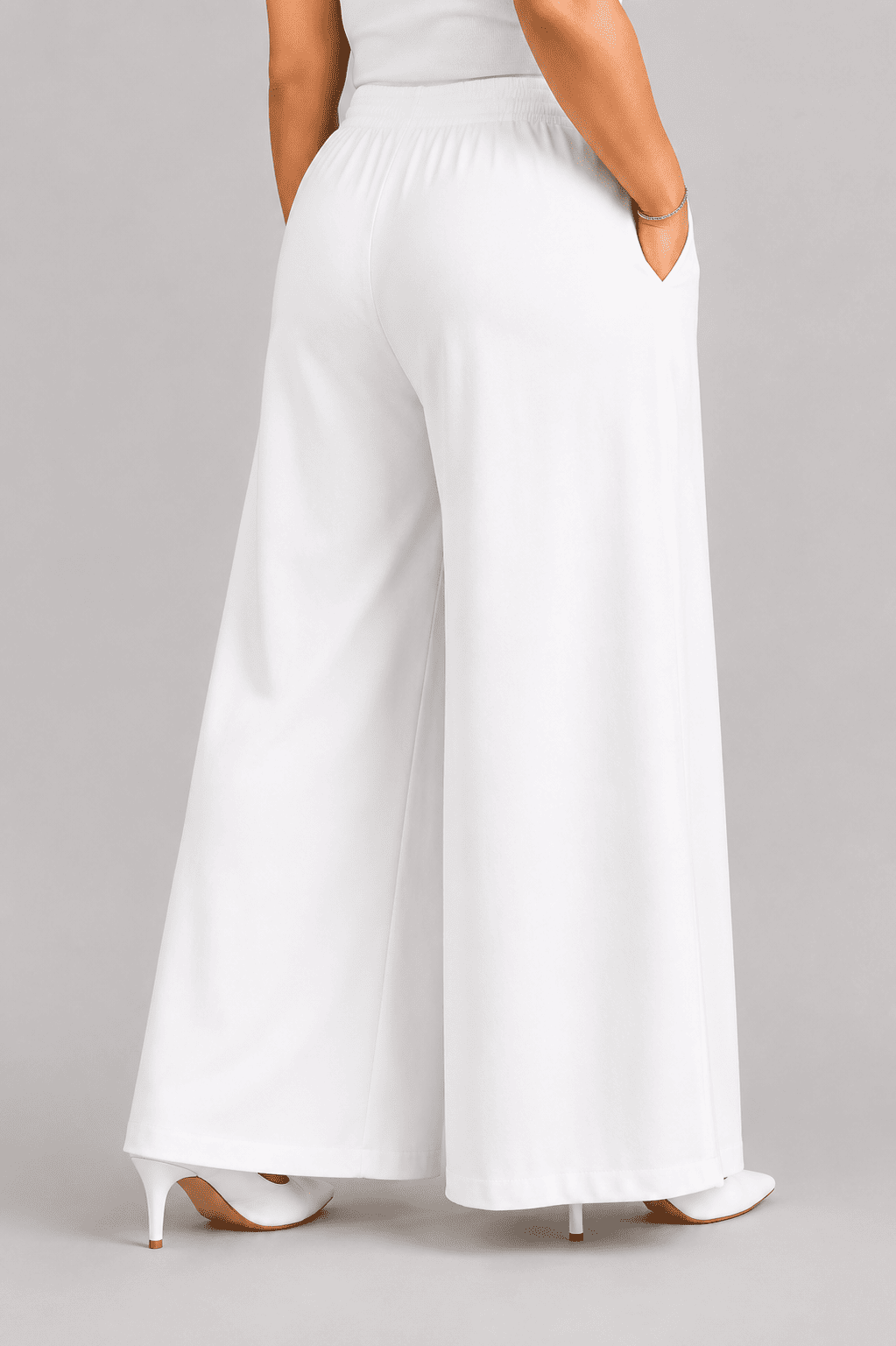 Women Solid Wide Leg Palazzo Pants