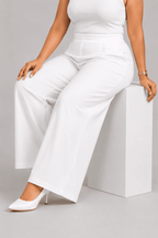 Women Solid Wide Leg Palazzo