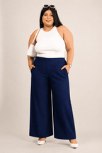 Women Wide Leg Denim Palazzo