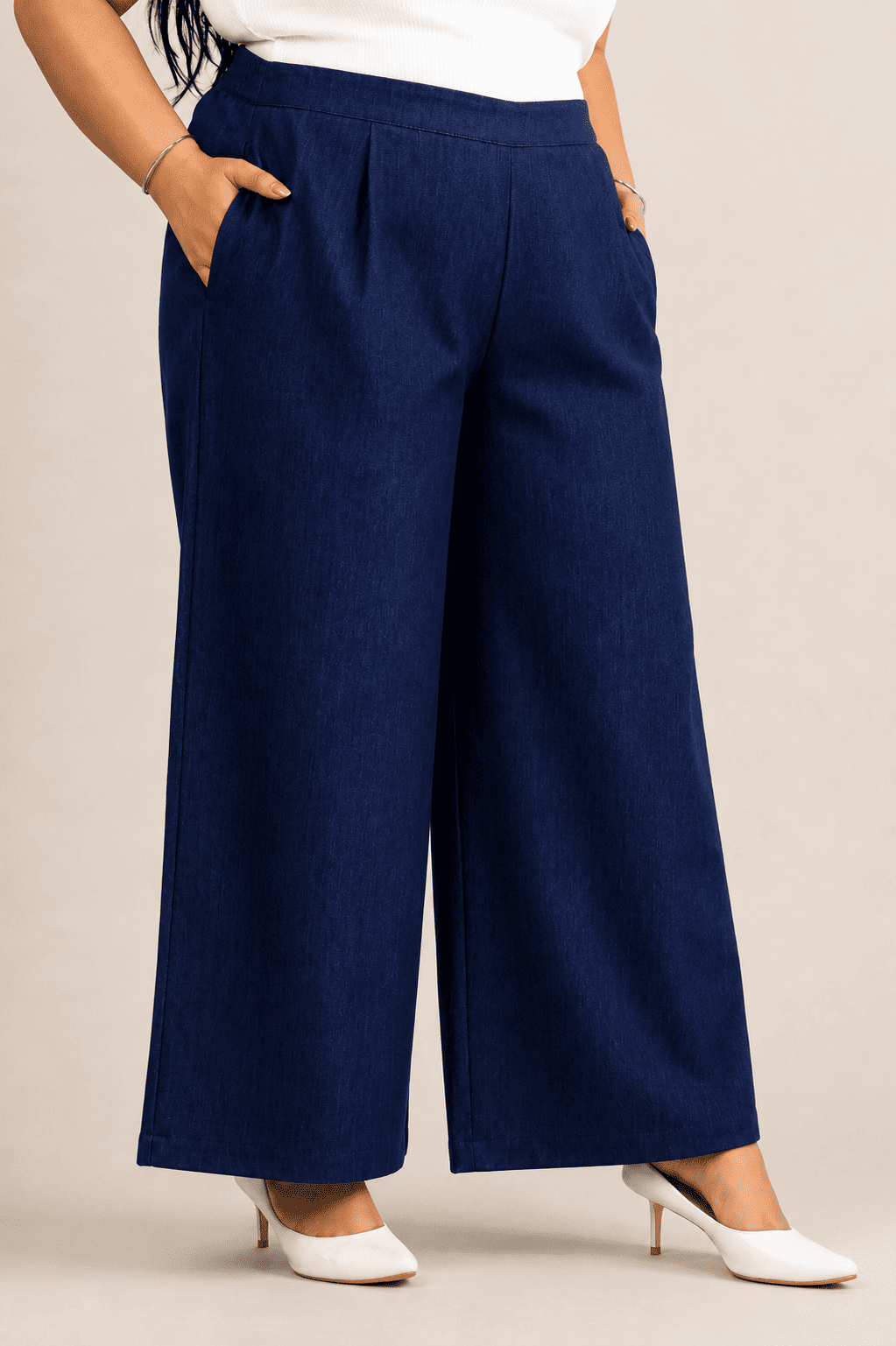 Women Wide Leg Denim Palazzo