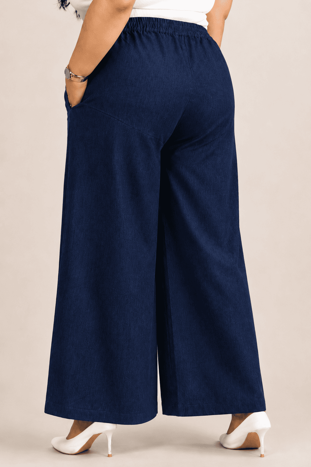 Women Wide Leg Denim Palazzo