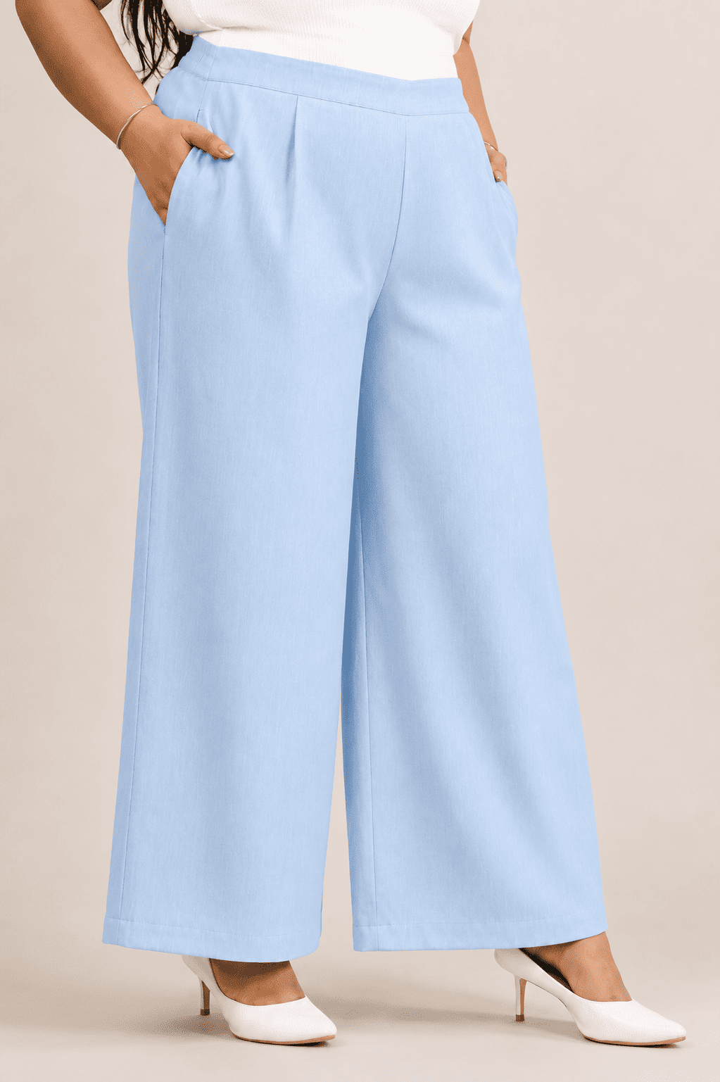 Women Wide Leg Denim Palazzo Pant