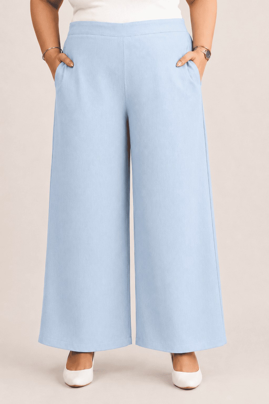 Women Wide Leg Denim Palazzo Pant