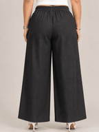 Women Wide Leg Denim Palazzo Pant