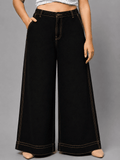 Women Wide Leg Denim Palazzo Jeans | QUEEN