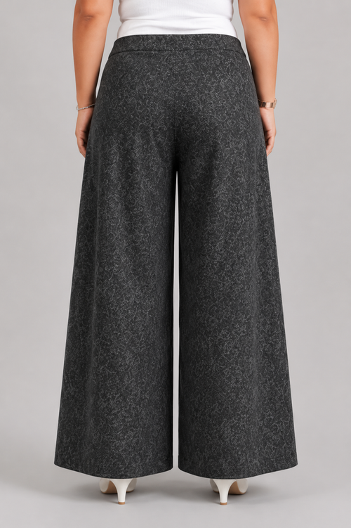Women Solid Wide Leg Palazzo Pants